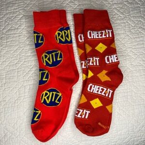 Red and Blue Casual Crew Socks